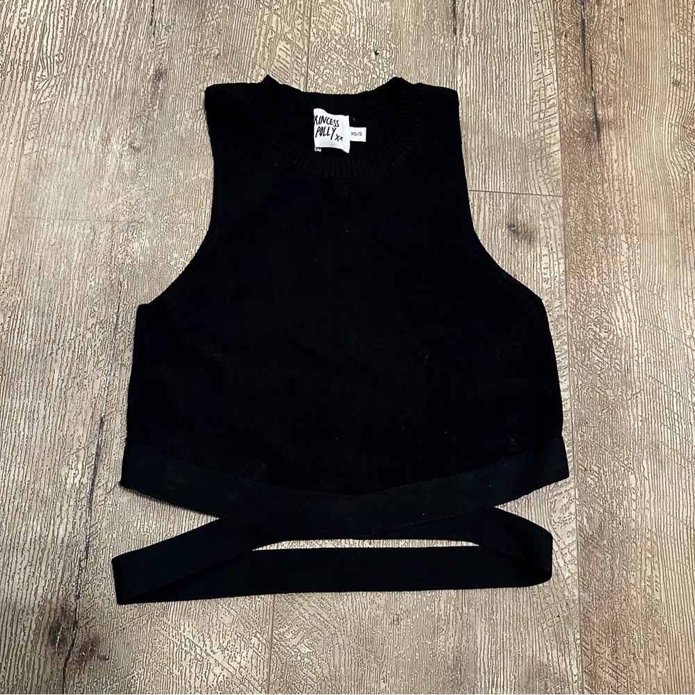 Princess Polly Black Cropped Tank